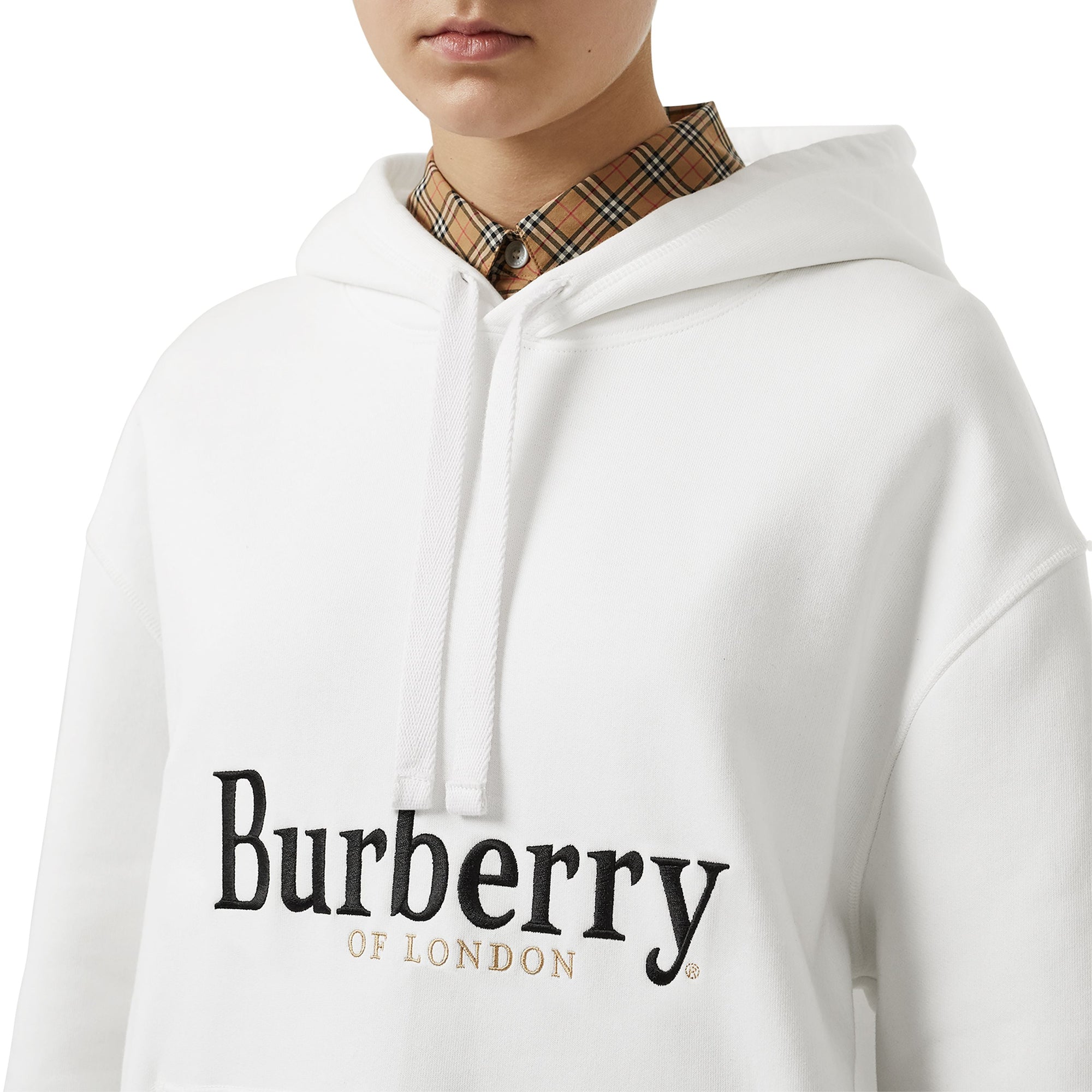 Hoodie à logo brodé - White