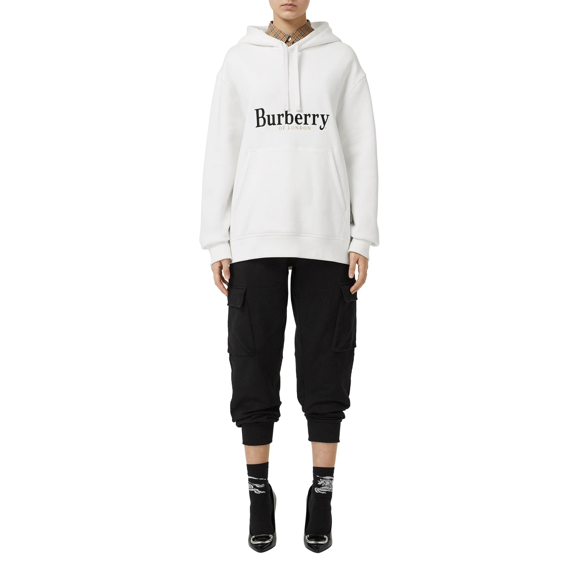 Hoodie à logo brodé - White