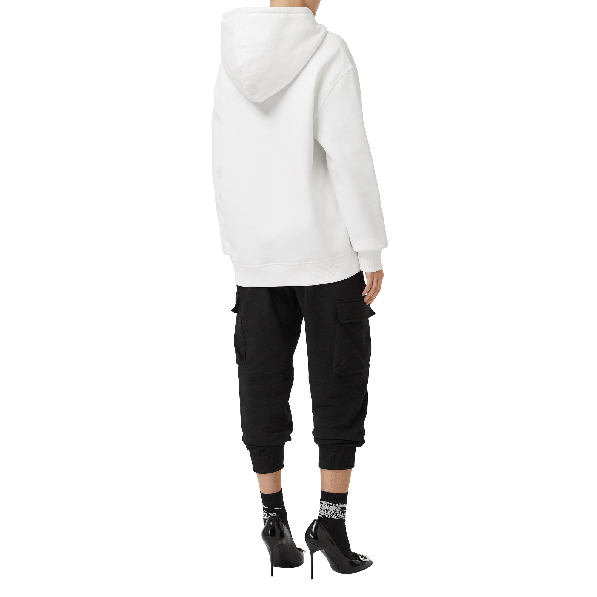 Hoodie à logo brodé - White