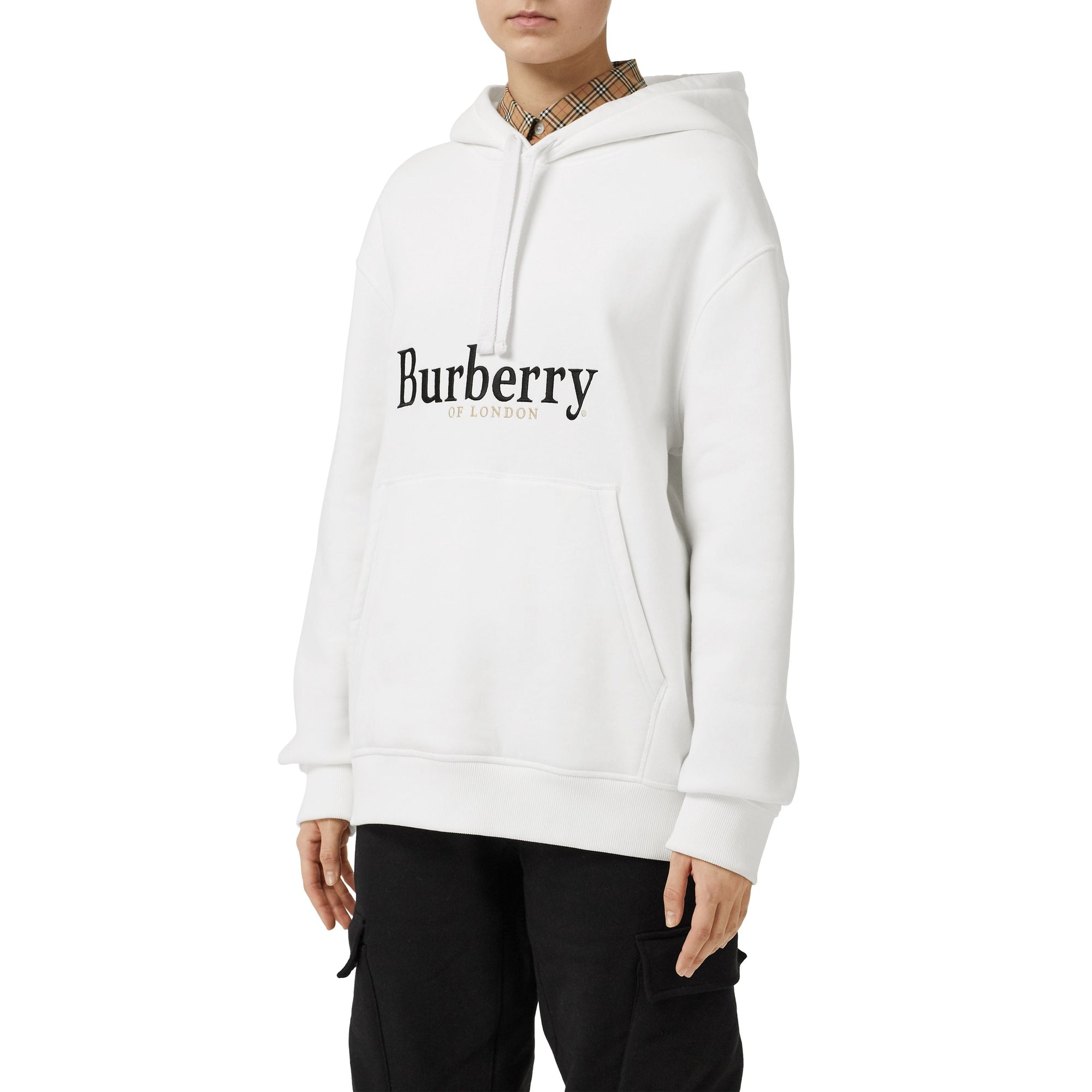 Hoodie à logo brodé - White