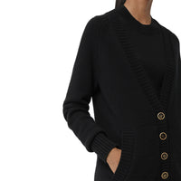 Cardigan en cachemire à boutons - Black