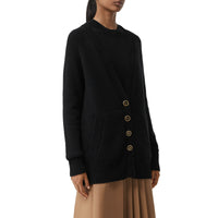 Cardigan en cachemire à boutons - Black