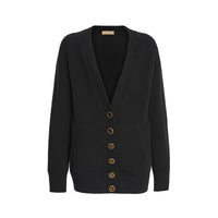 Cardigan en cachemire à boutons - Black