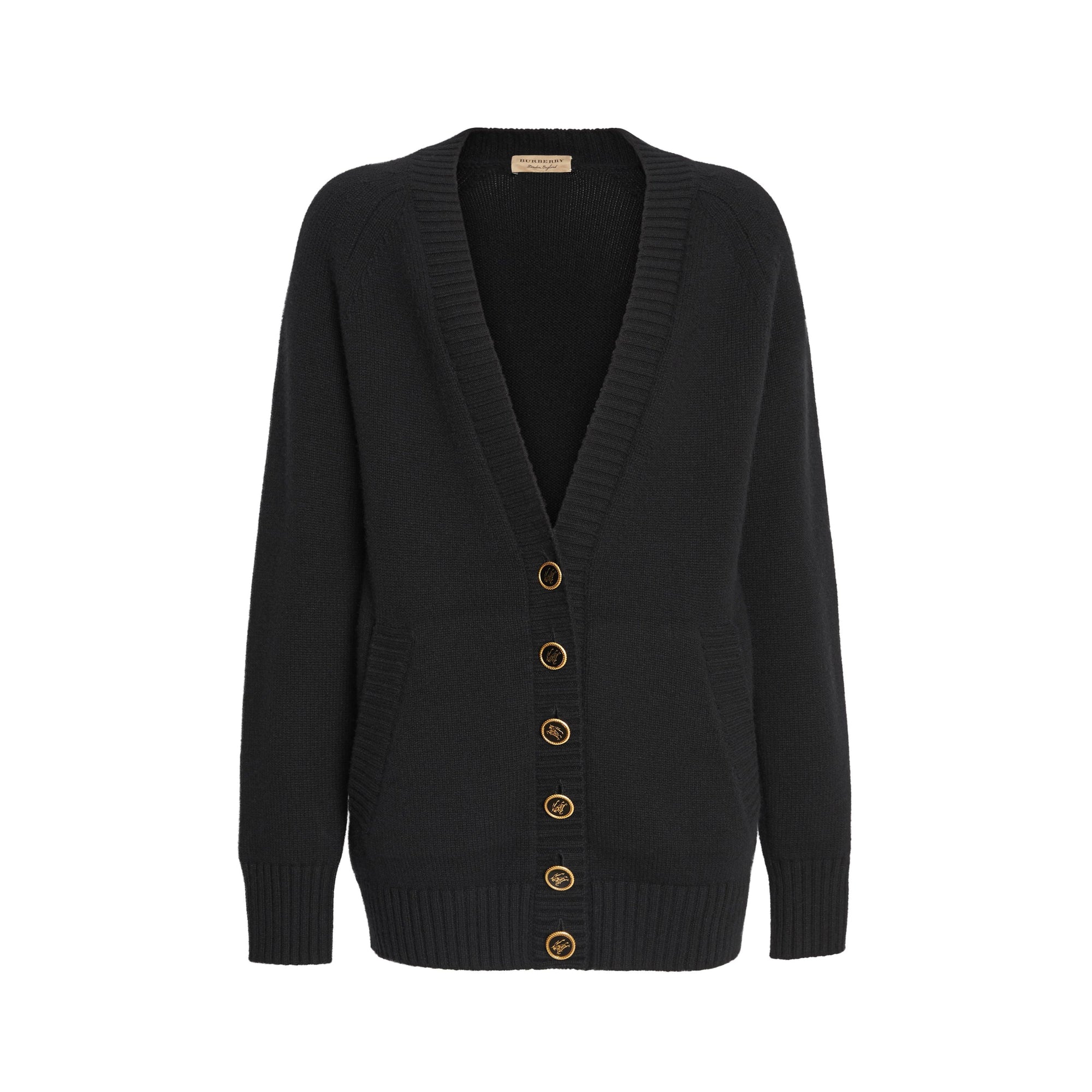 Cardigan en cachemire à boutons - Black