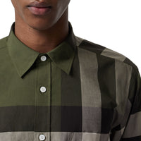 Chemise en coton extensible à motif check - Antique Green Check