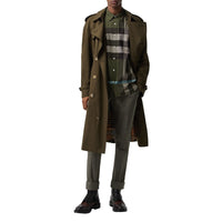 Chemise en coton extensible à motif check - Antique Green Check