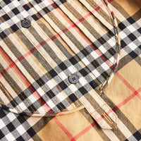 Robe chemise en coton à motif Vintage Check - Antique Yellow