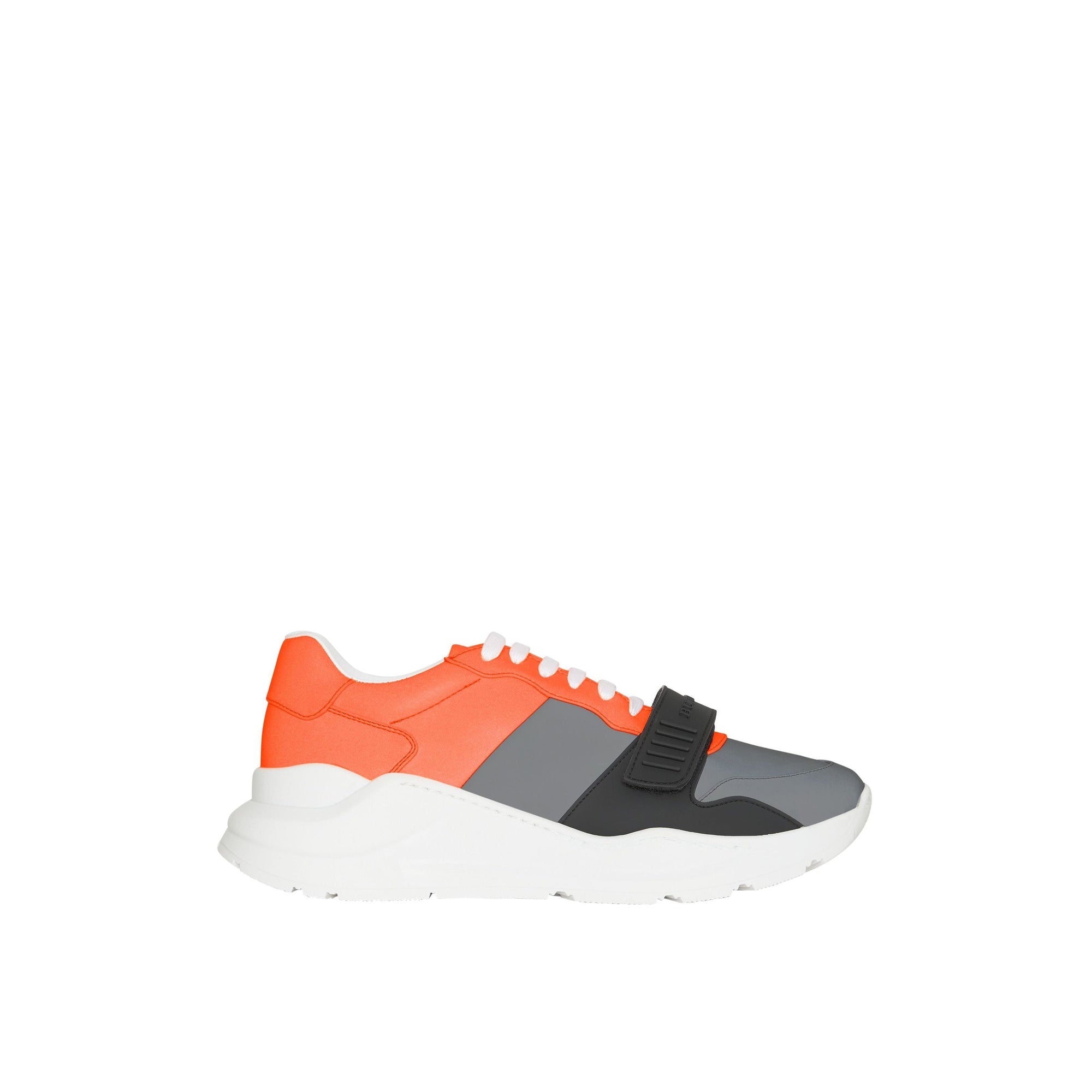 Sneakers color-block - Silver Grey & Orange