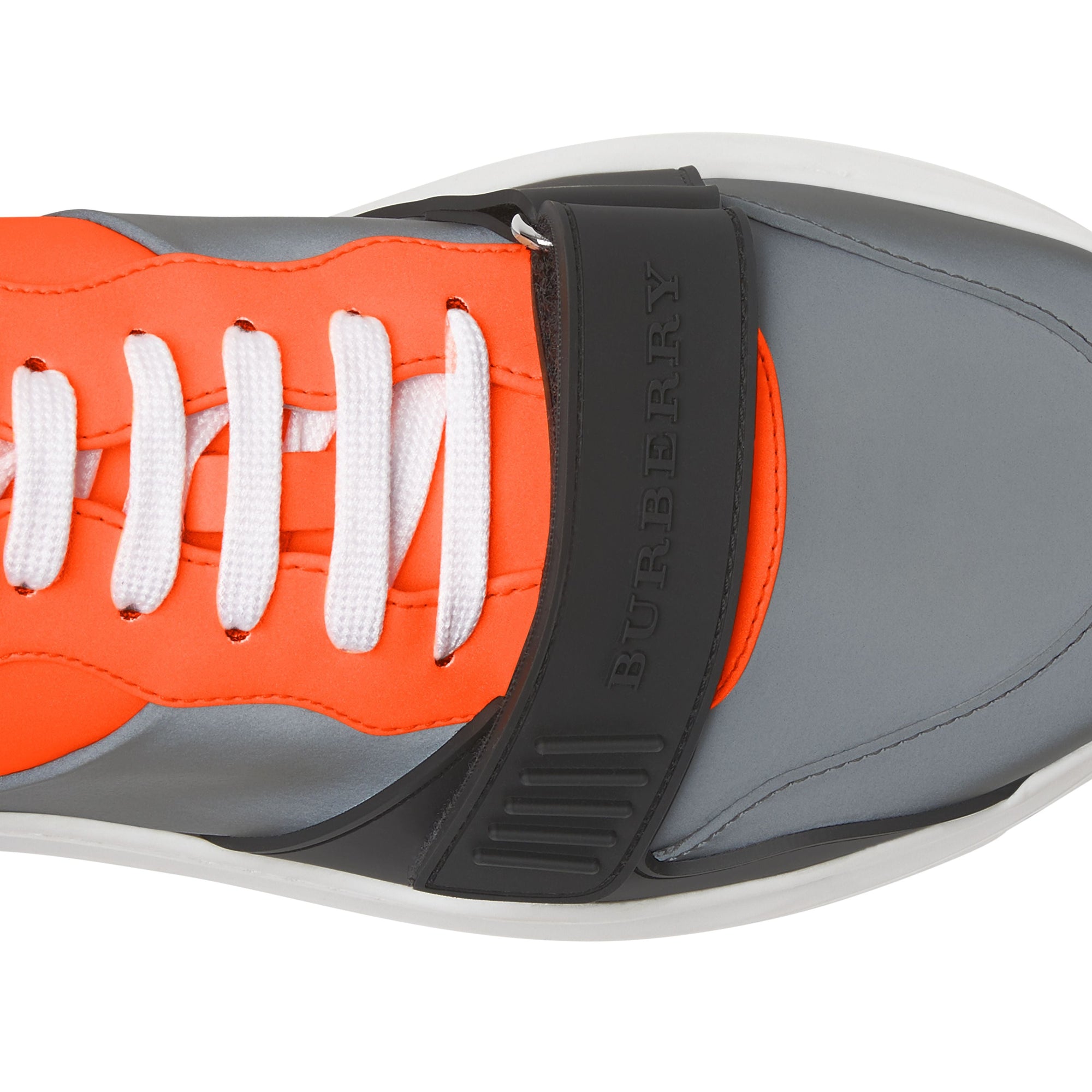 Sneakers color-block - Silver Grey & Orange