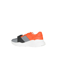 Sneakers color-block - Silver Grey & Orange