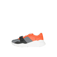 Sneakers color-block - Silver Grey & Orange