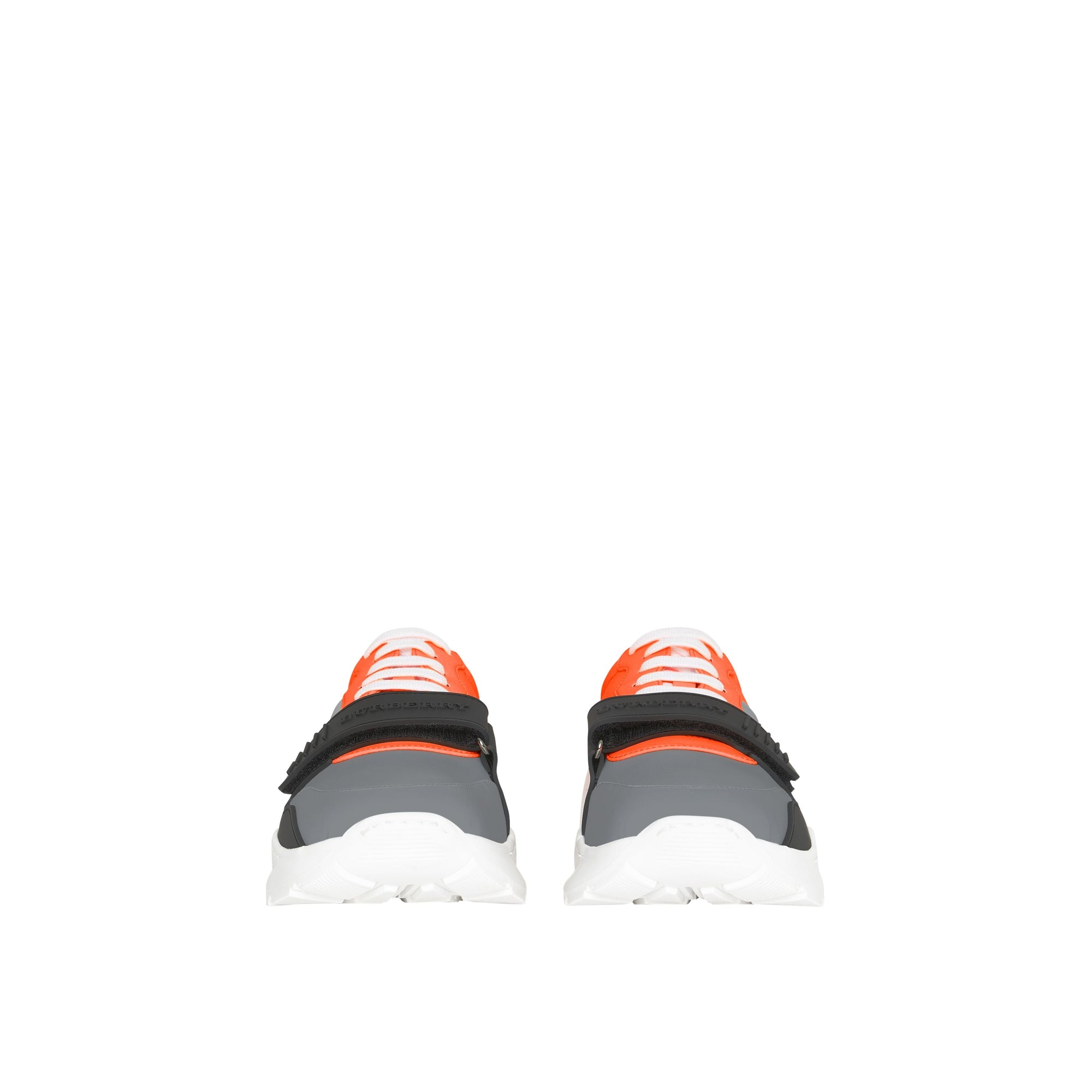 Sneakers color-block - Silver Grey & Orange