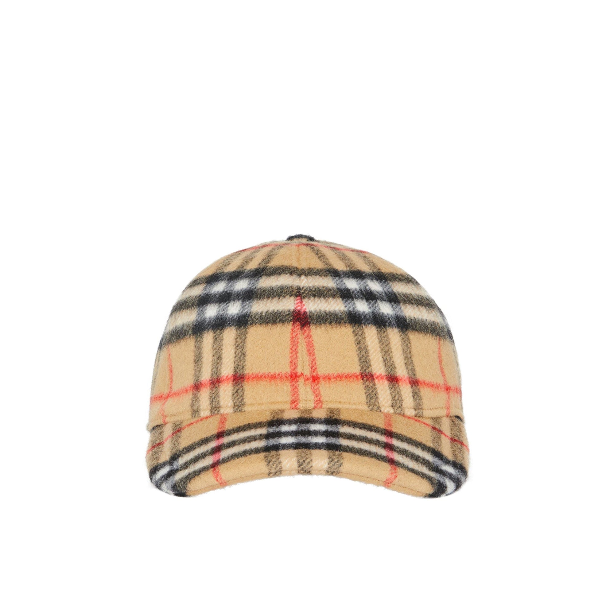 Casquette de baseball en laine à motif Vintage Check - Antique Yellow Check
