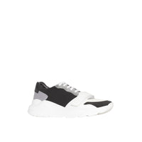 Sneakers en cuir velours néoprène et cuir - Black