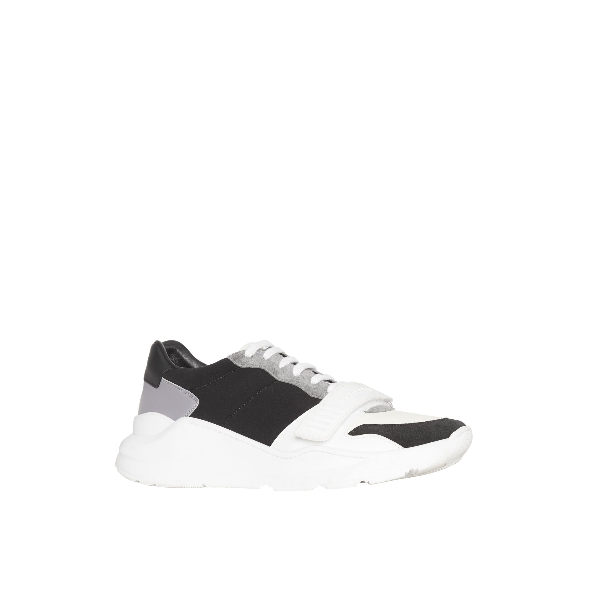 Sneakers en cuir velours néoprène et cuir - Black