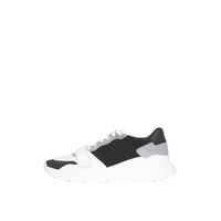 Sneakers en cuir velours néoprène et cuir - Black