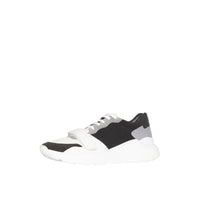 Sneakers en cuir velours néoprène et cuir - Black