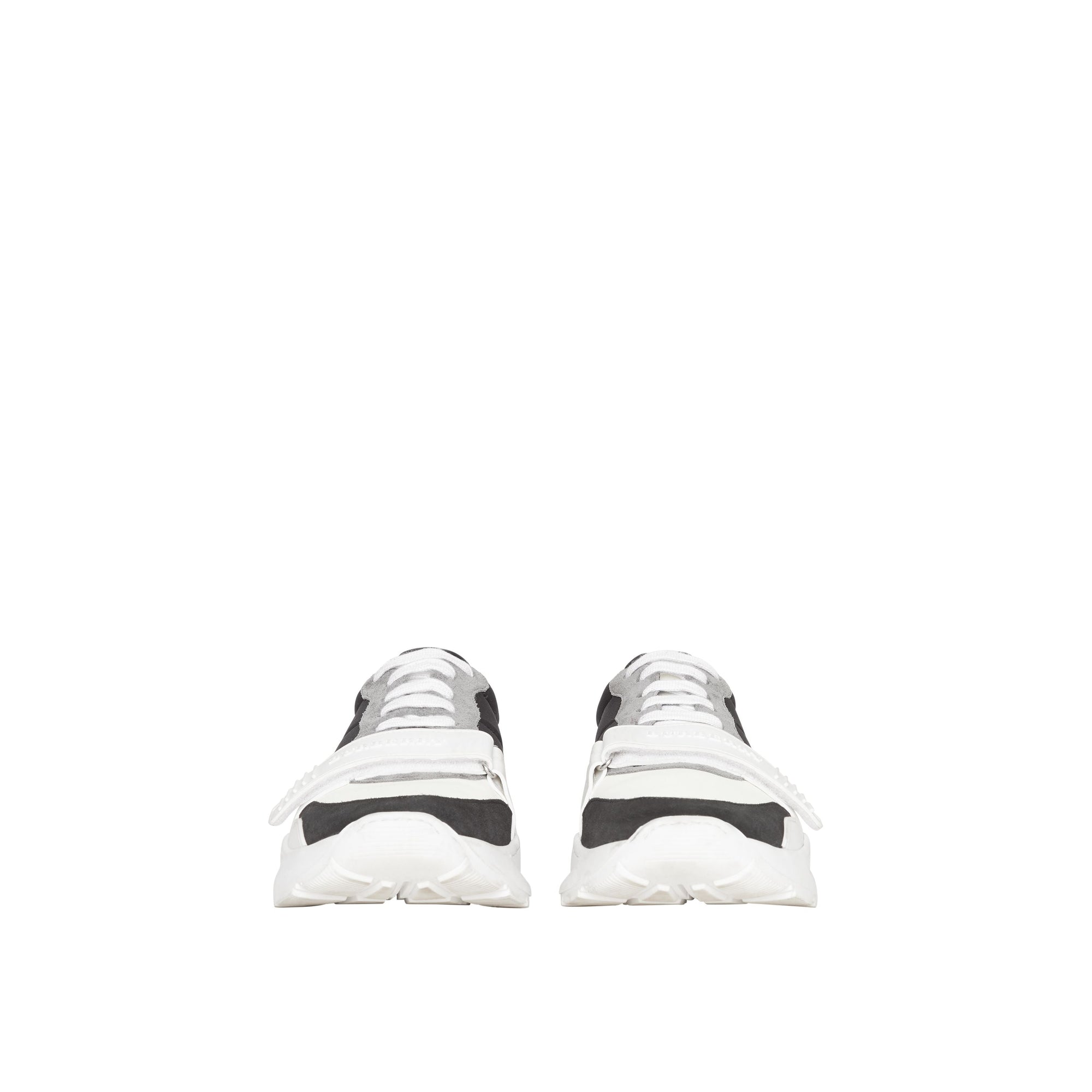 Sneakers en cuir velours néoprène et cuir - Black