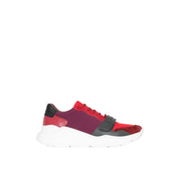 Sneakers multi-matières - Bordeaux
