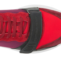 Sneakers multi-matières - Bordeaux