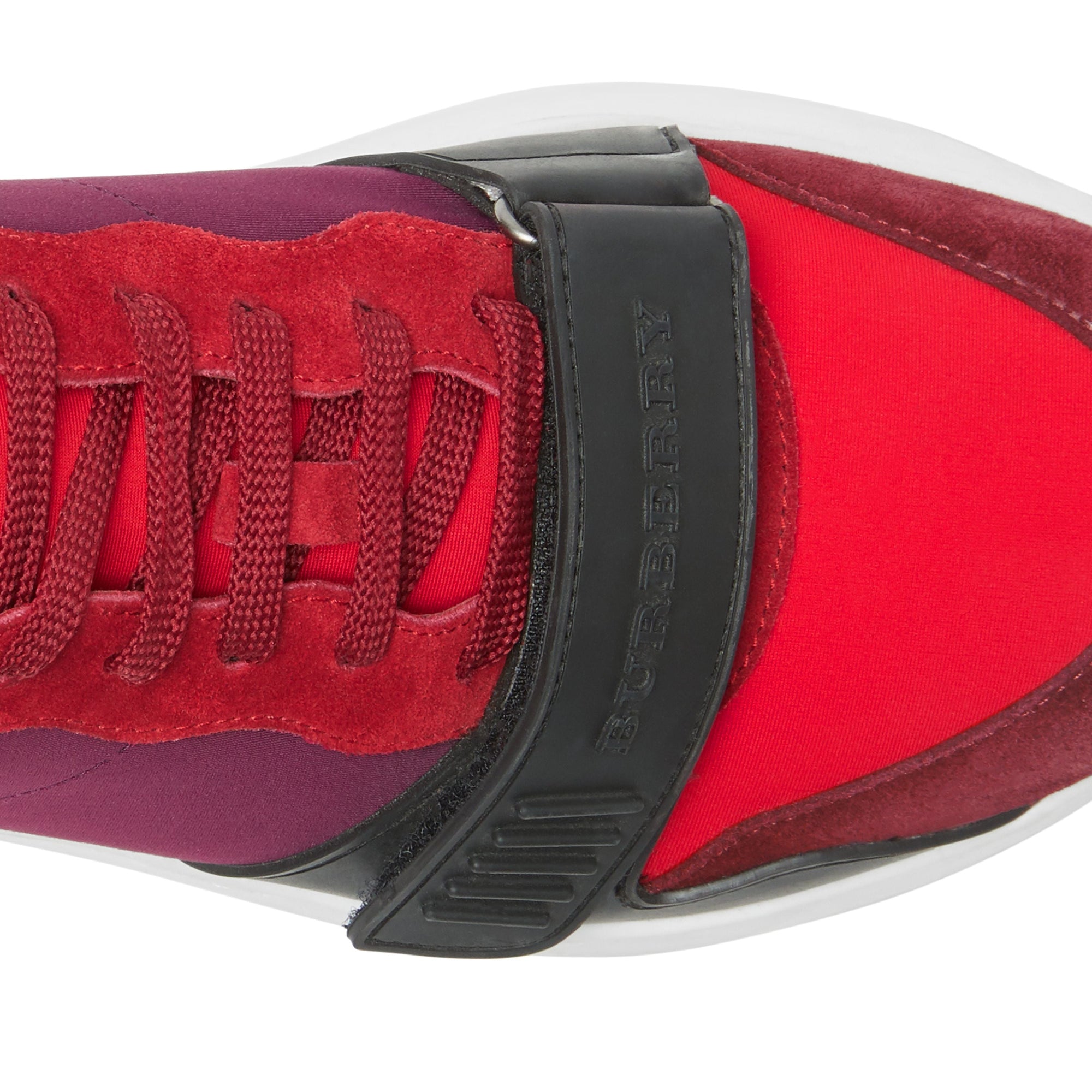 Sneakers multi-matières - Bordeaux