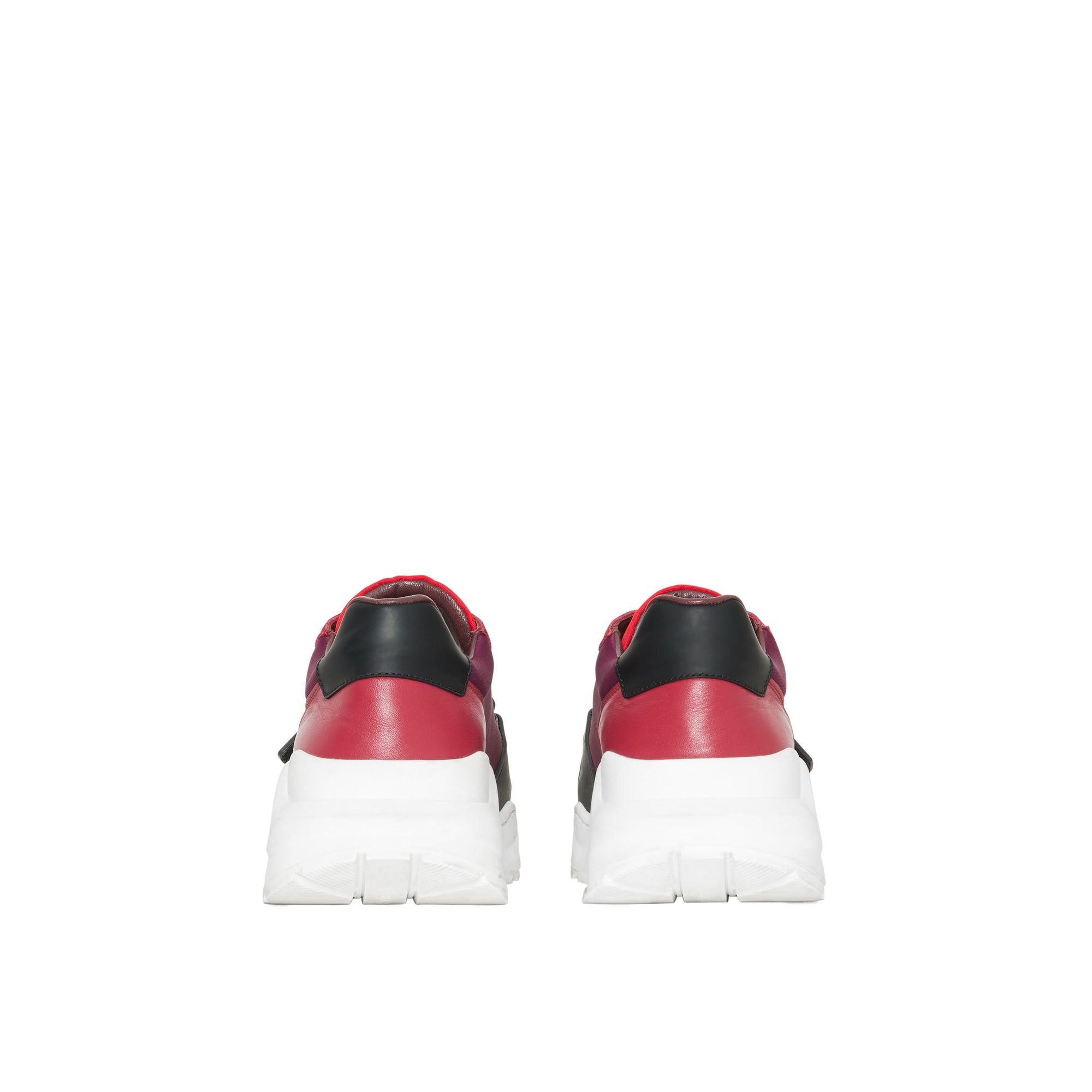 Sneakers multi-matières - Bordeaux