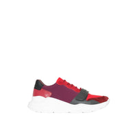 Sneakers multi-matières - Bordeaux