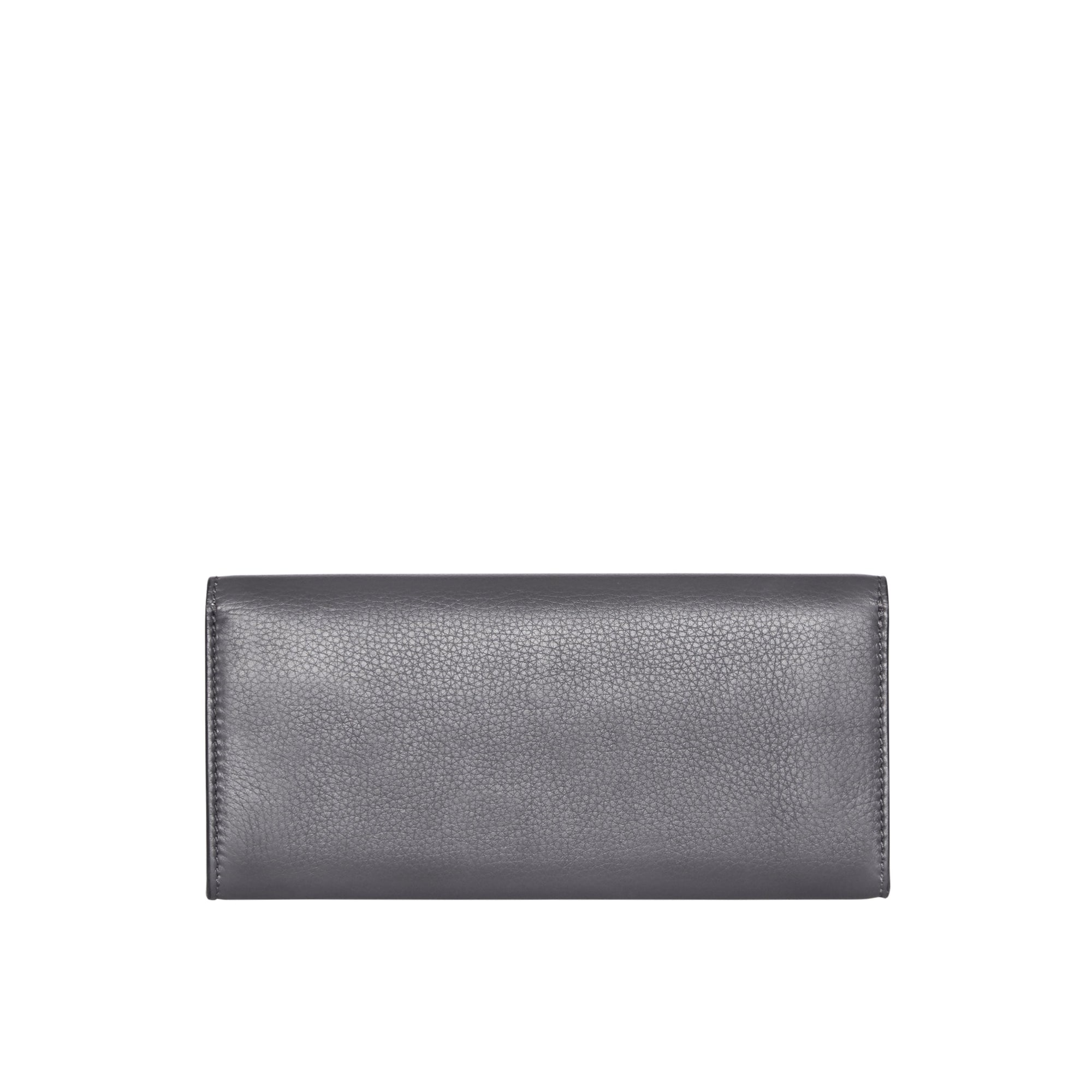 Portefeuille continental en cuir - Charcoal Grey