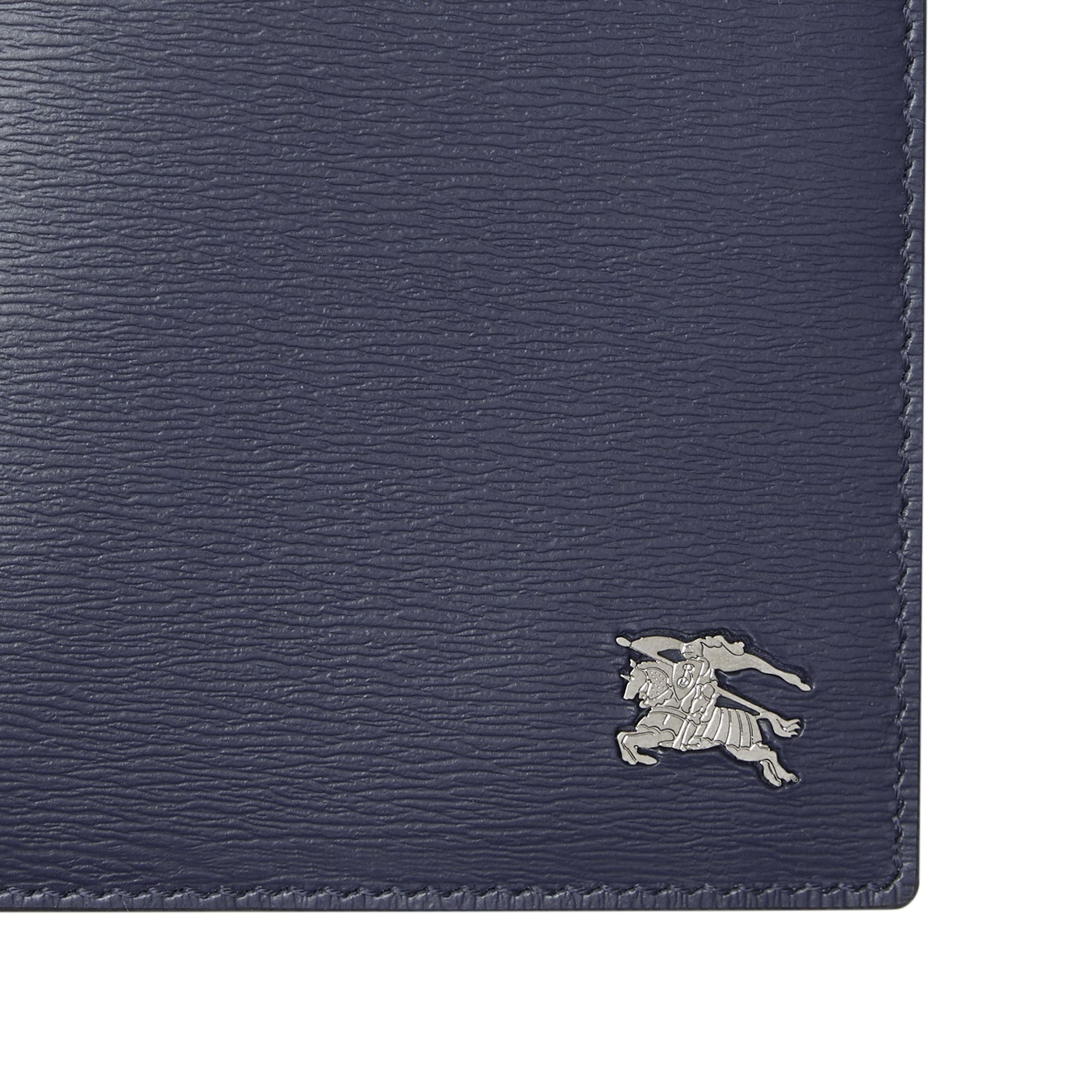 Portefeuille à rabat multidevise en cuir - Navy