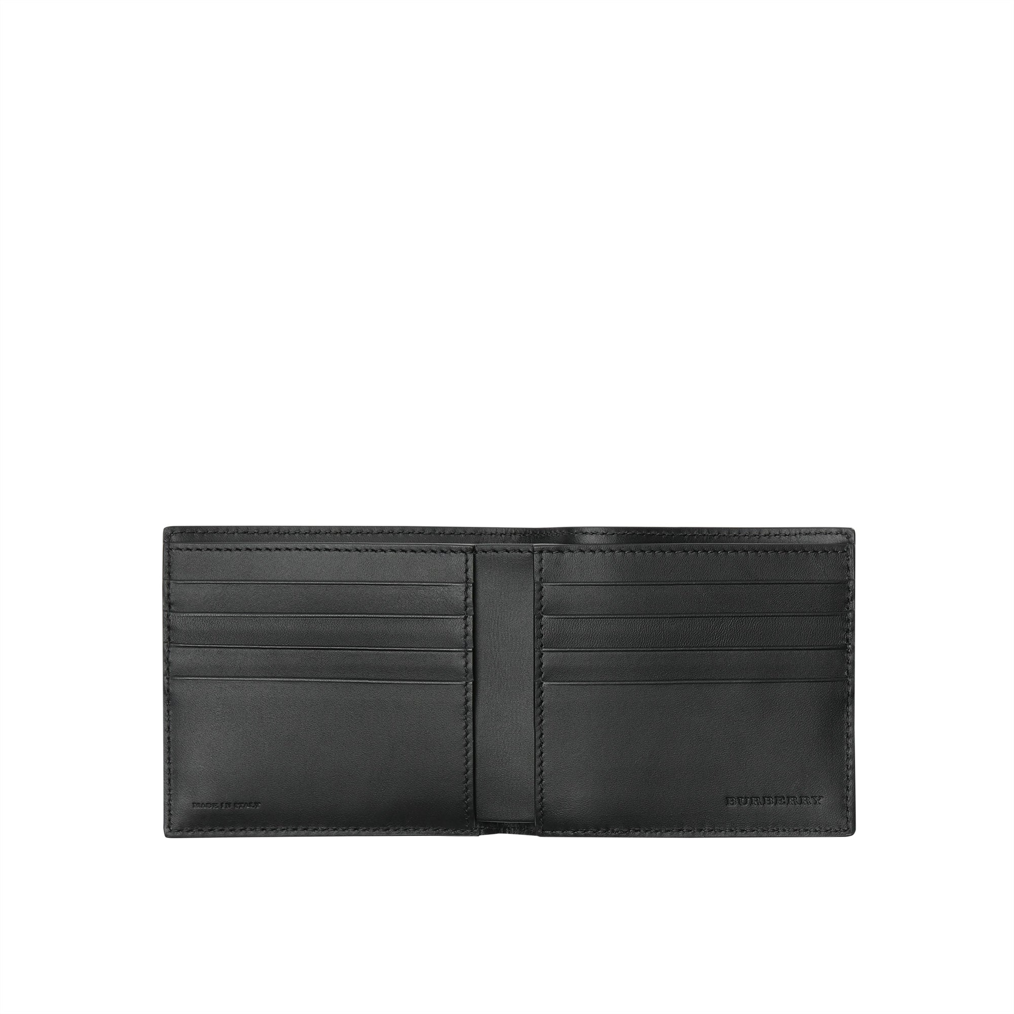 Portefeuille à rabat multidevise en cuir - Navy