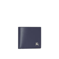 Portefeuille à rabat multidevise en cuir - Navy