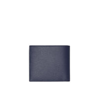 Portefeuille à rabat multidevise en cuir - Navy