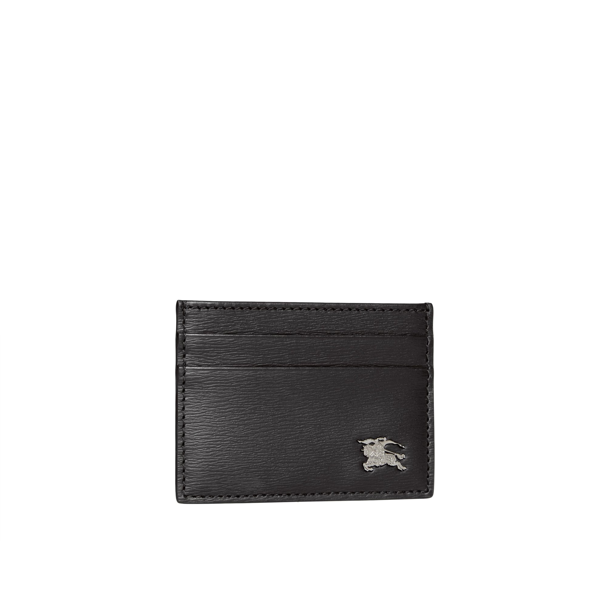 Porte-cartes en cuir à motif London - Black