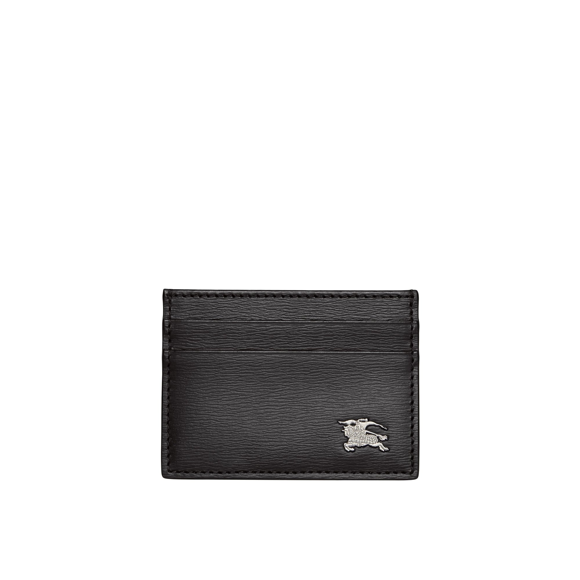 Porte-cartes en cuir à motif London - Black