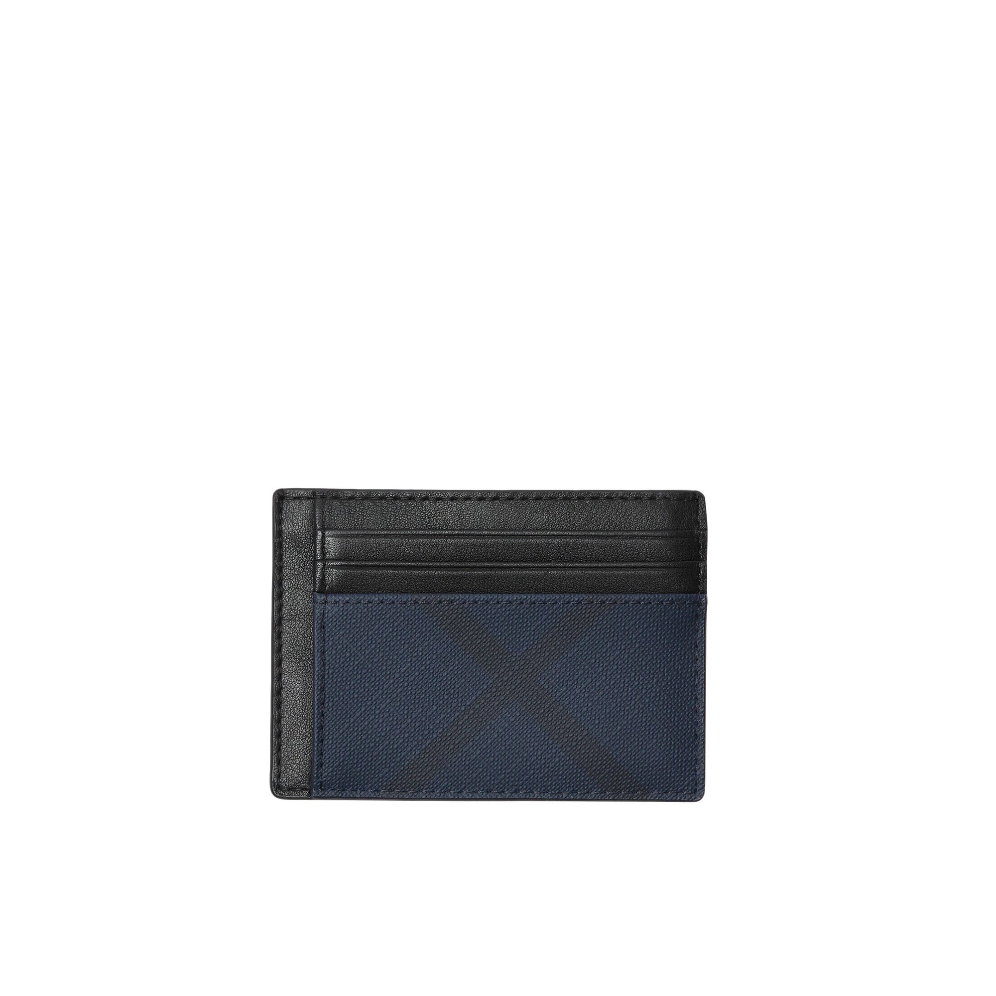 Porte-cartes en tissu à motif London check - Navy & Black