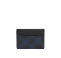 Porte-cartes en tissu à motif London check - Navy & Black