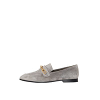 Mocassins en cuir velours à chaîne - Smokey Grey