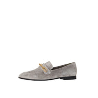 Mocassins en cuir velours à chaîne - Smokey Grey