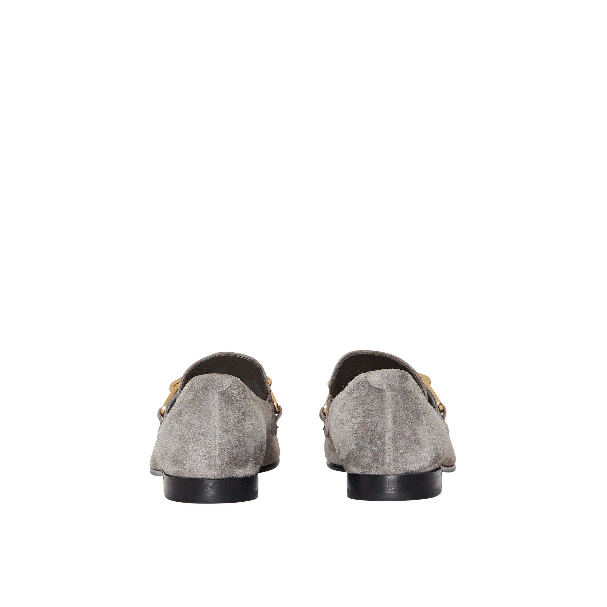 Mocassins en cuir velours à chaîne - Smokey Grey