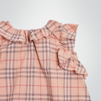 Robe et bloomer en coton à motif check - Light Rose