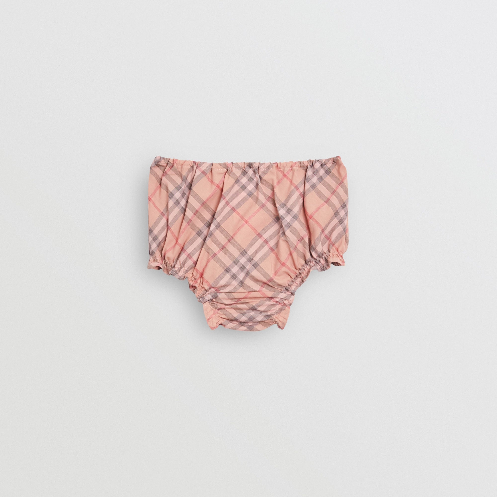 Robe et bloomer en coton à motif check - Light Rose