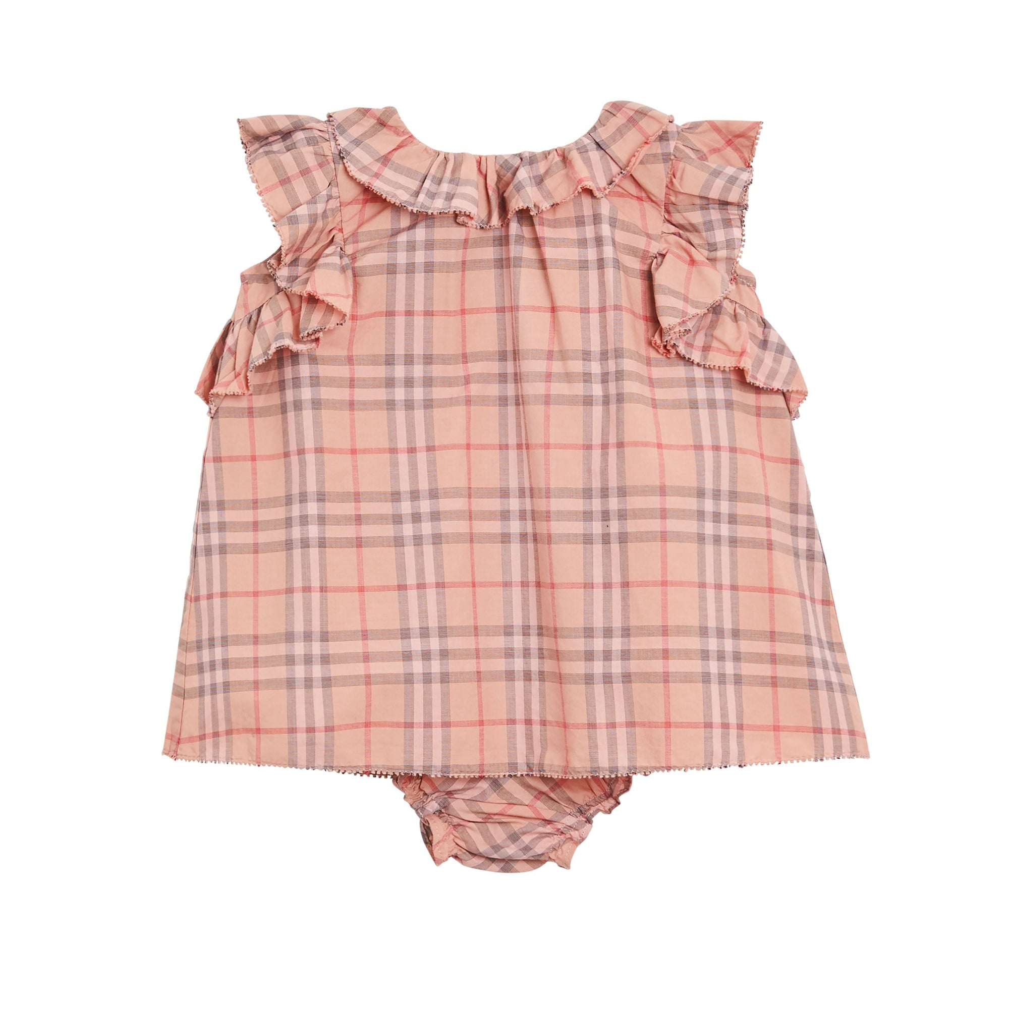 Robe et bloomer en coton à motif check - Light Rose