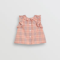 Robe et bloomer en coton à motif check - Light Rose