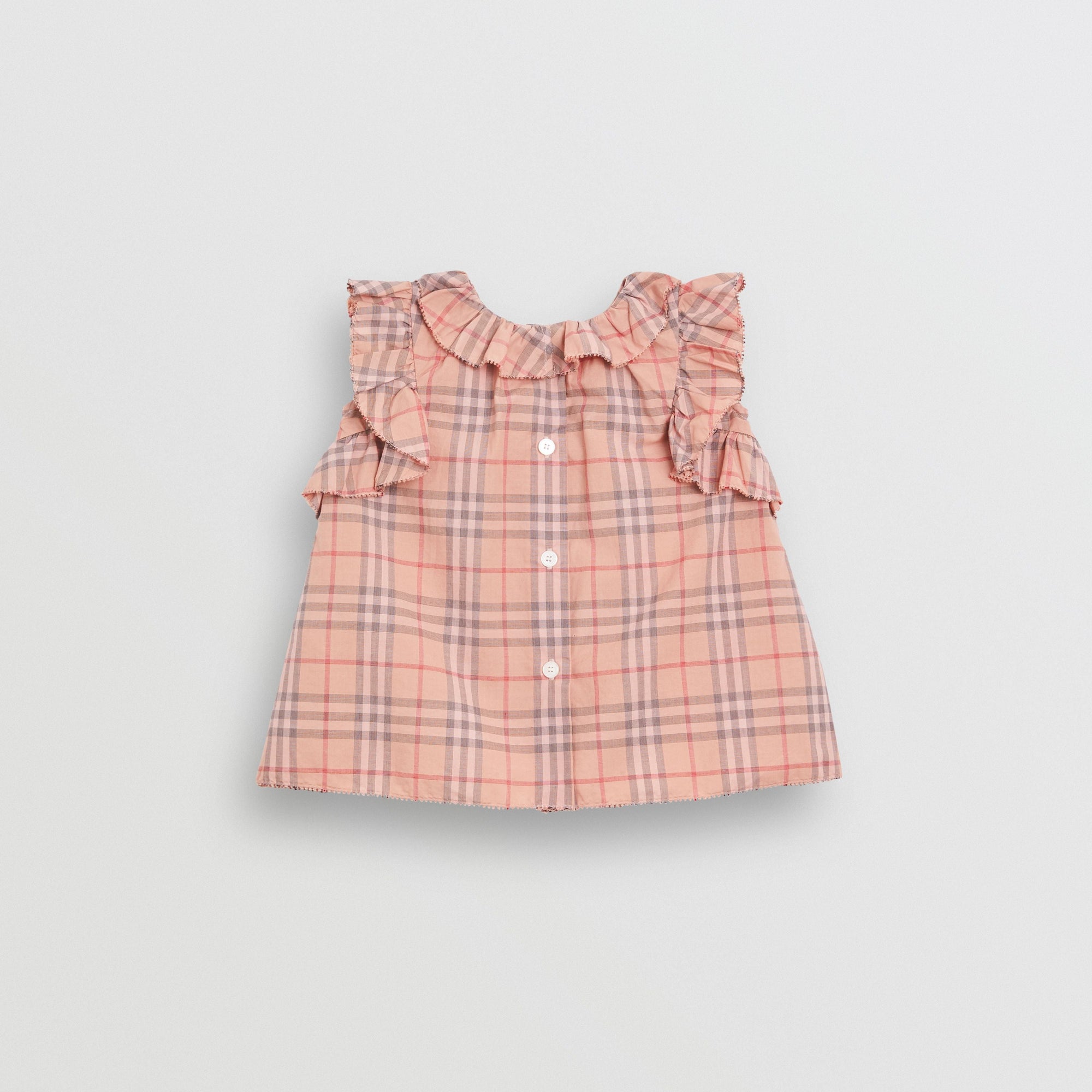 Robe et bloomer en coton à motif check - Light Rose