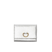 Petit portefeuille en cuir métallisé - Silver