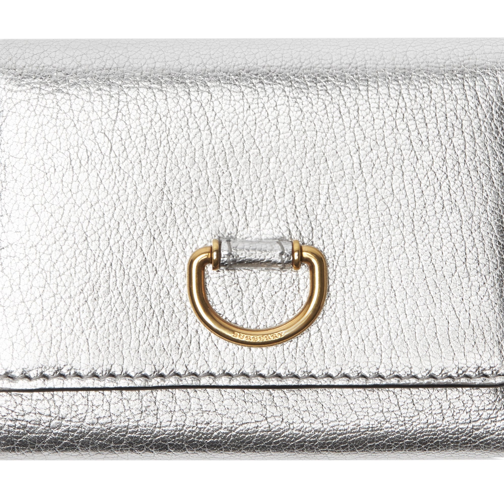 Petit portefeuille en cuir métallisé - Silver