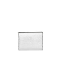 Petit portefeuille en cuir métallisé - Silver