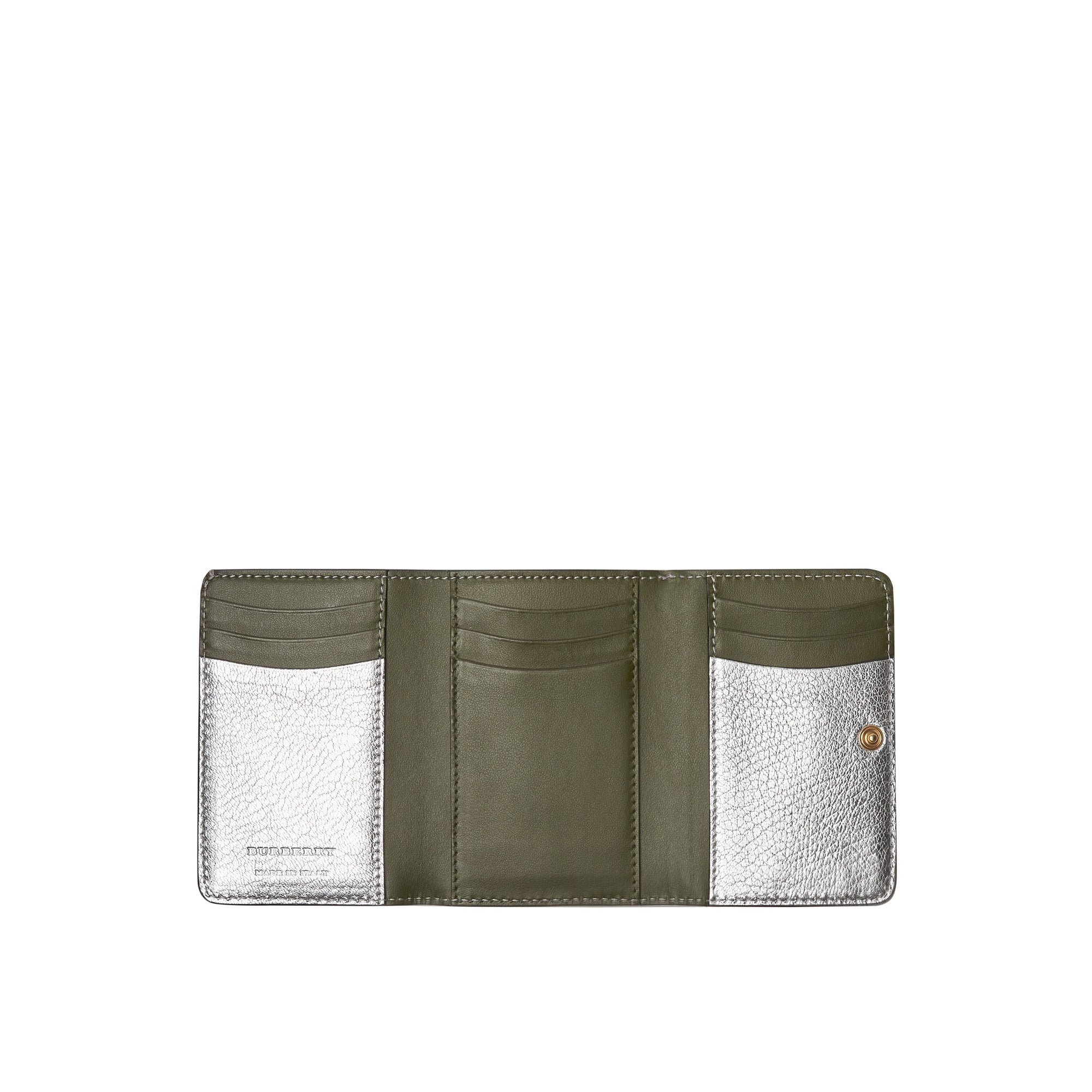 Petit portefeuille en cuir métallisé - Silver
