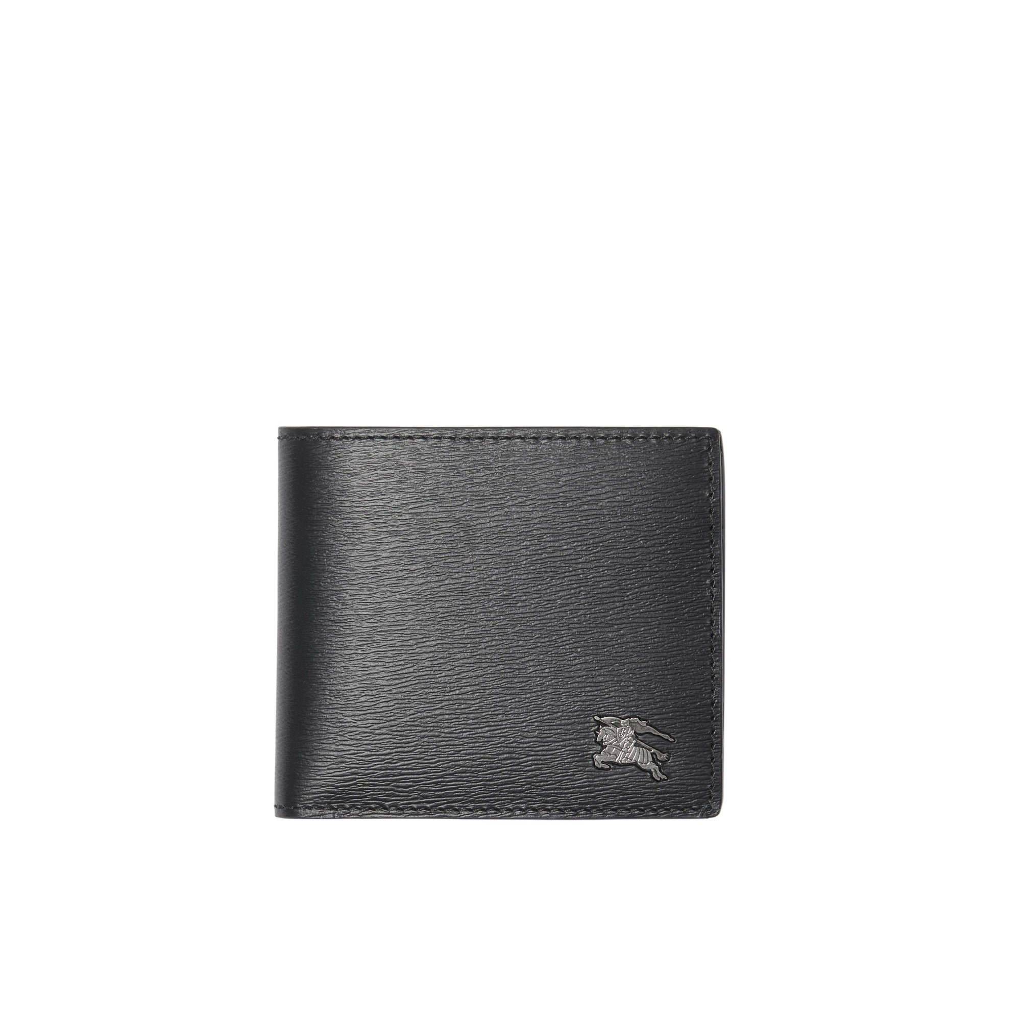 Portefeuille à rabat multidevise en cuir - Black