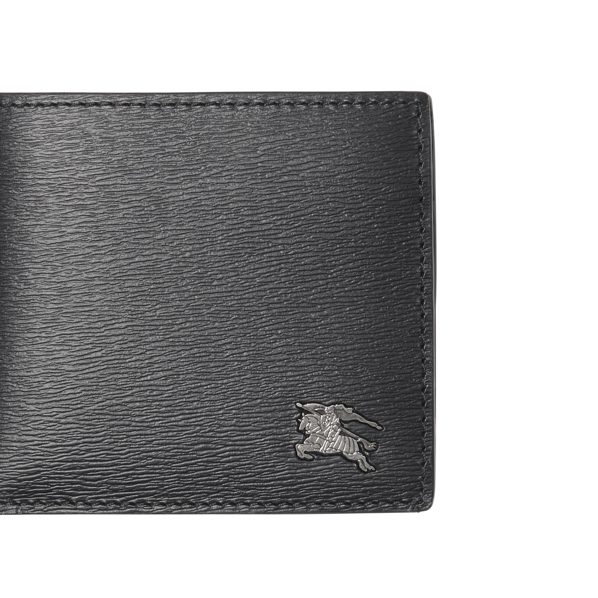 Portefeuille à rabat multidevise en cuir - Black